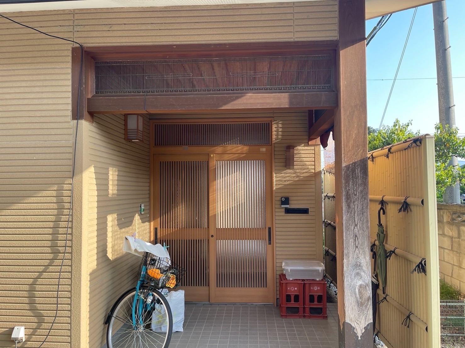 長野県松本市　H様邸　外壁塗装工事　木部のあく洗い