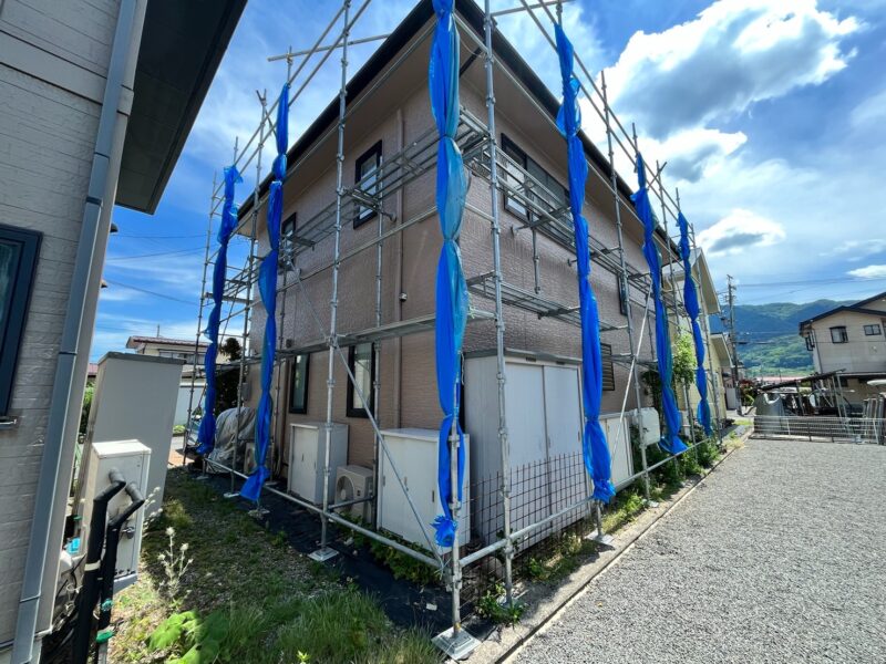 長野県諏訪市　外壁・屋根塗装工事　塗装工事に足場が必要な理由