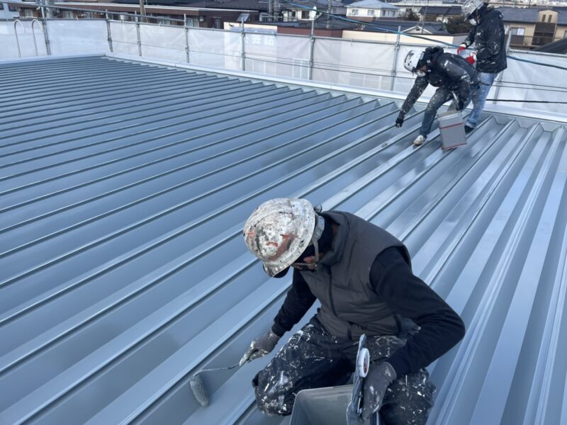 長野県松本市　アパート屋根塗装・外壁塗装工事　金属屋根はサビが発生する前にメンテナンスを！
