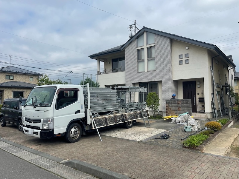 塗装工事 足場の組み立て設置を行いました！｜長野県松本市