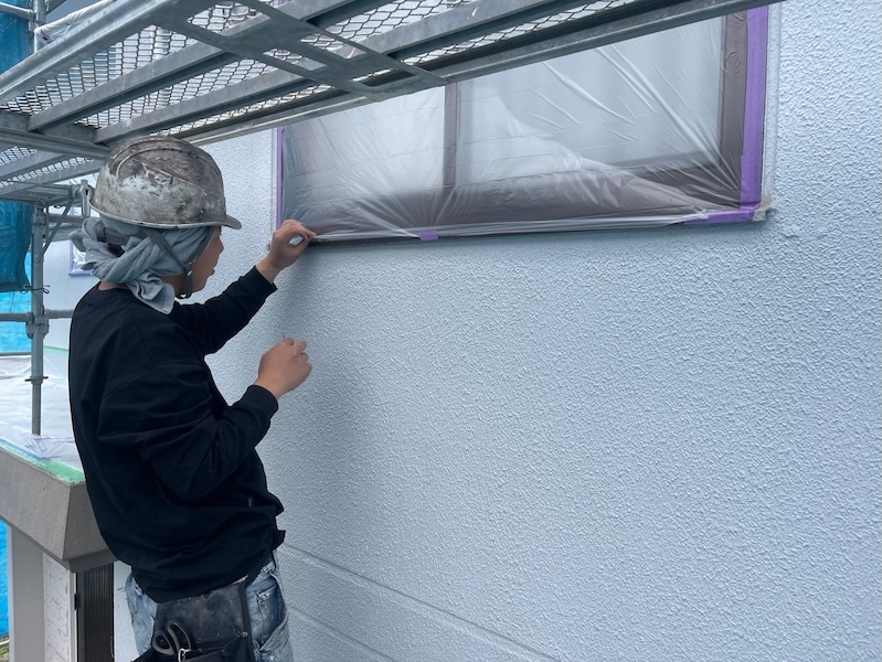 現場環境を守り、塗装の品質を高める養生作業!|長野県松本市