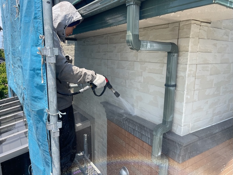 長野県松本市|クラックは目視だけで判断できない?打診検査と高圧洗浄までをレポート!