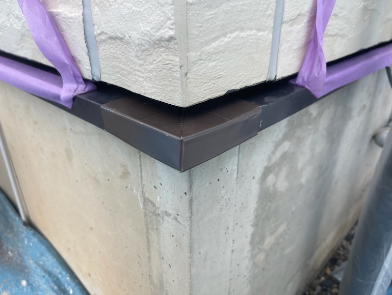 長野県松本市|破損した水切りを板金で補修しました!