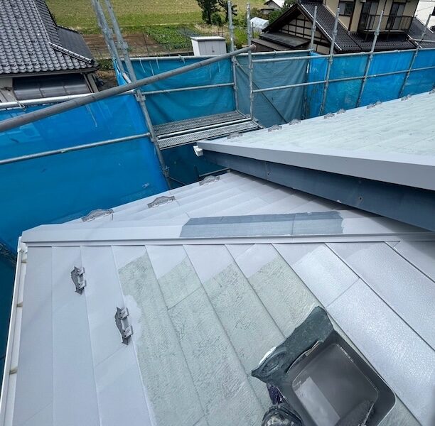 長野県東筑摩郡|金属屋根塗装 遮熱塗料 スーパーシャネツサーモFで仕上げました!