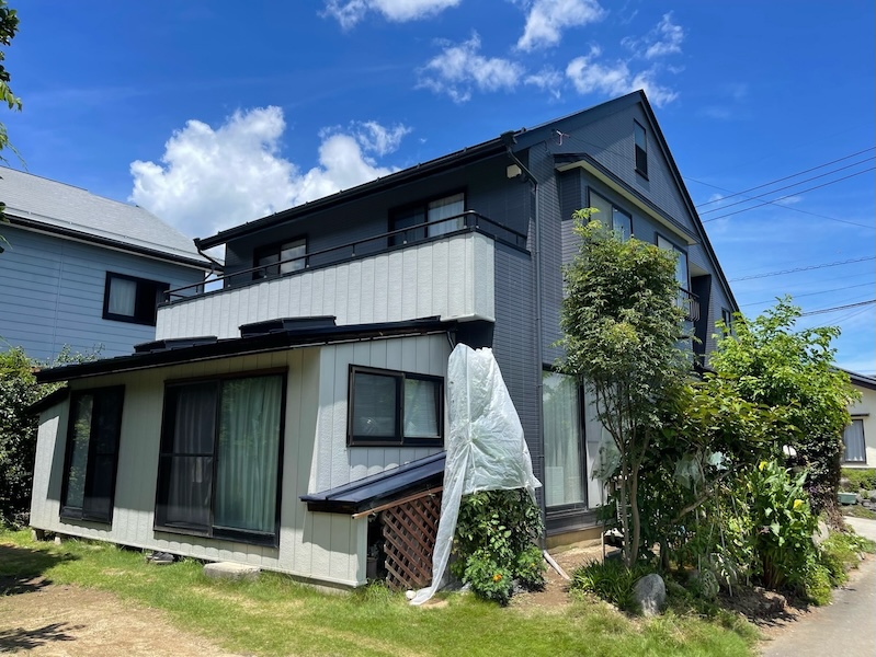 付帯部 軒天井の塗装と施工前・施工後をレポート|長野県上伊那郡