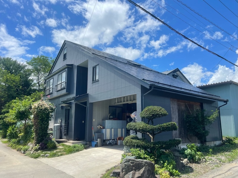 付帯部 軒天井の塗装と施工前・施工後をレポート|長野県上伊那郡