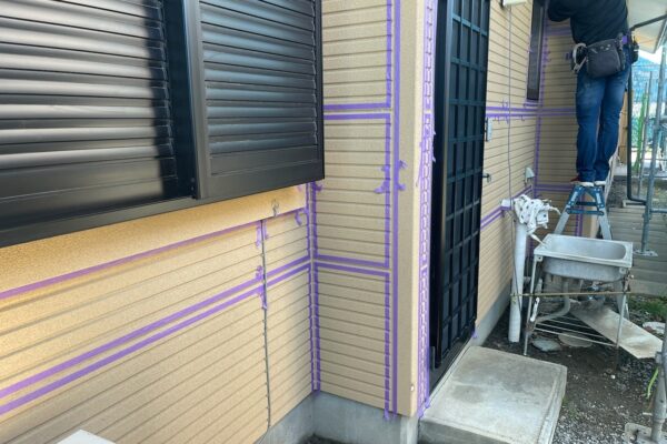 長野県松本市　H様邸　外壁塗装工事　コーキング打ち替えの流れ