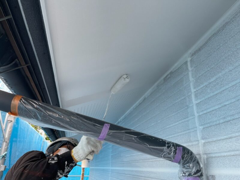 長野県松本市　H様邸　外壁塗装工事　軒天井の塗料は透湿性と防藻・防カビ性が大事！