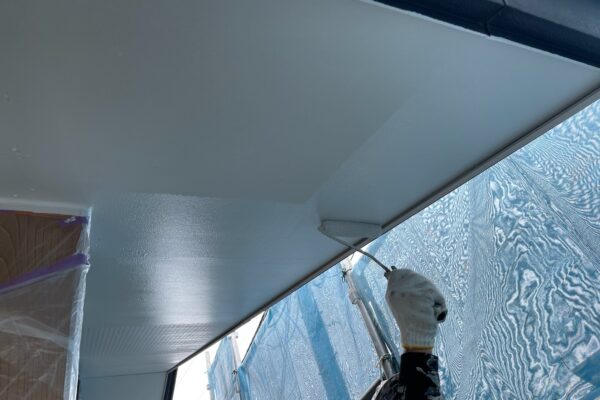長野県松本市　H様邸　外壁塗装工事　軒天井のメンテナンスと付帯部塗装