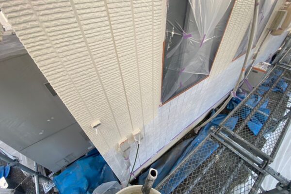 長野県上伊那郡　O様邸　屋根・外壁塗装工事　傷や汚れから保護する養生作業