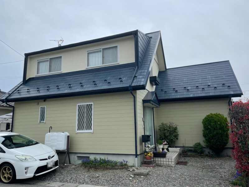 長野県松本市　S様邸　屋根塗装・外壁塗装工事　足場の組み立て設置