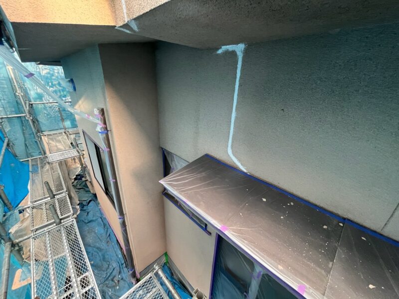長野県塩尻市　T様邸　屋根塗装・外壁塗装工事　下地処理　クラック補修