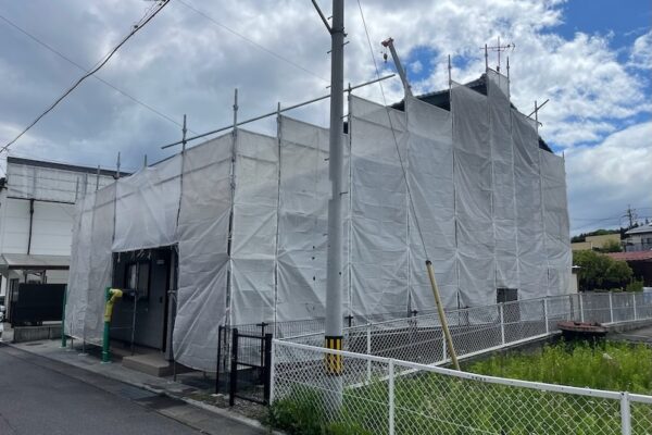 足場の組み立て工事をレポート｜長野県岡谷市