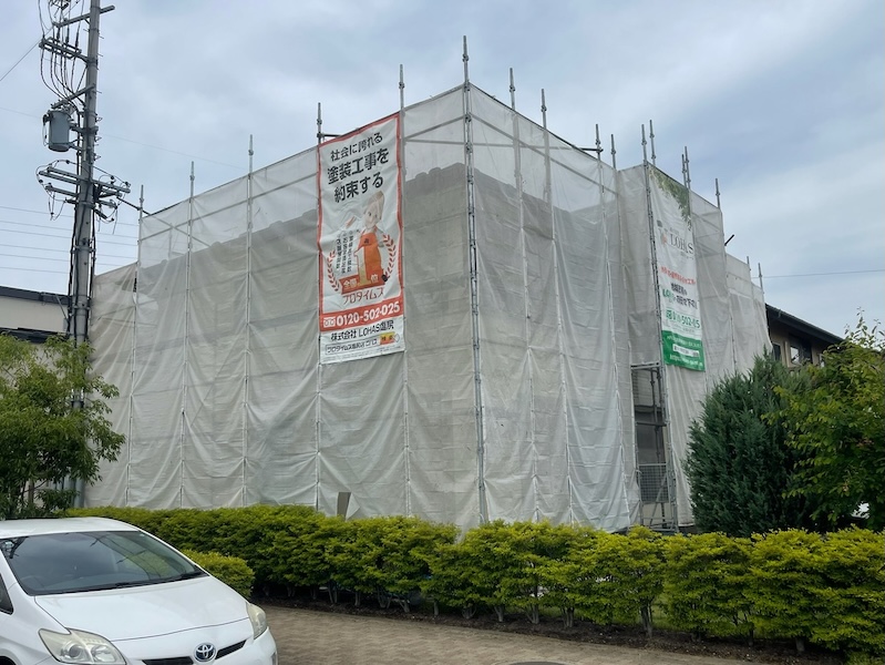 塗装工事 足場の組み立て設置を行いました！｜長野県松本市