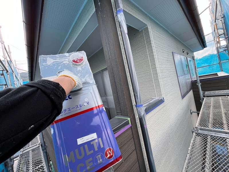 軒天井をマルチエースⅡ-Yで塗装しました｜長野県上伊那郡辰野町